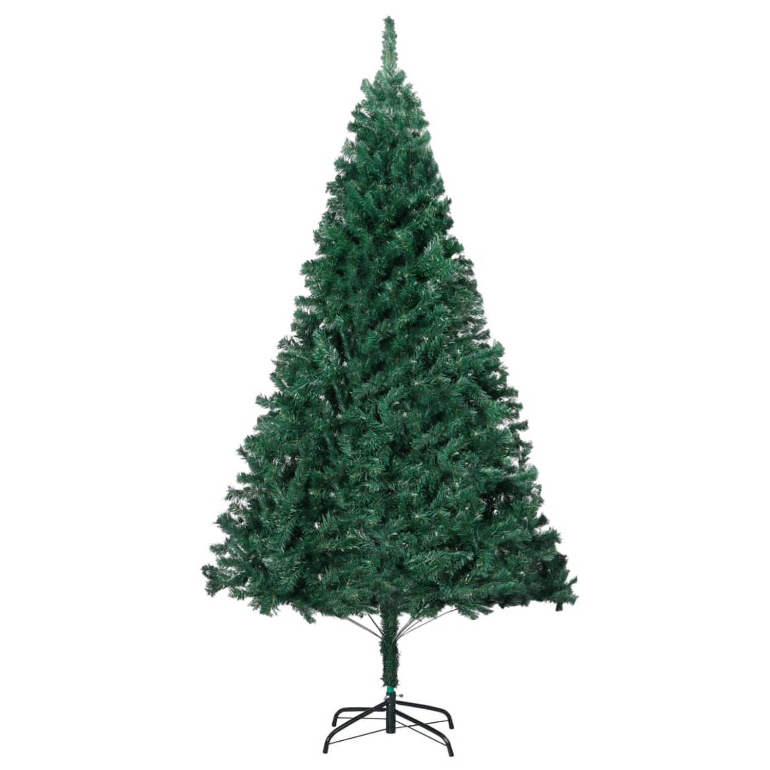 The Living Store Kunstkerstboom met dikke takken 210 cm PVC groen - Decoratieve kerstboom