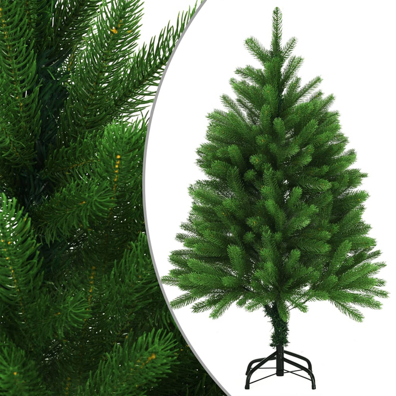 The Living Store Kunstkerstboom met LED's 120 cm groen - Decoratieve kerstboom