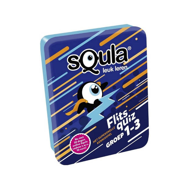 Spellenbundel - Squla - 3 stuks - Flitsquiz Groep 1 t/m 8 - Kaartspel