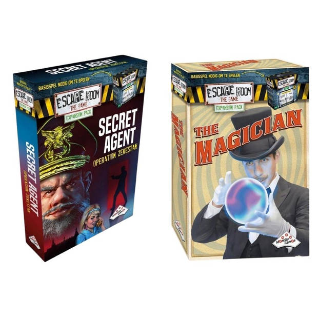 Uitbreidingsbundel - Escape Room - 2 Stuks - Uitbreiding Magician & Uitbreiding Secret Agent