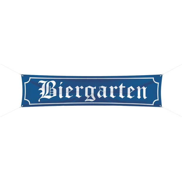 Bierfeest/Oktoberfest thema banier Biergarten 180 x 40 cm - Feestslingers