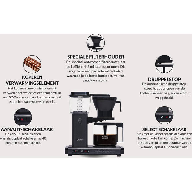 Filterkoffiemachine KBG Select, Stone Grey – Moccamaster