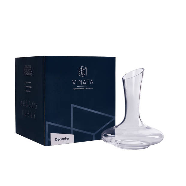 Vinata Firenze decanter - 1.1 Liter - Karaf kristal - Wijn decanteerder - Handgemaakte wijn beluchter
