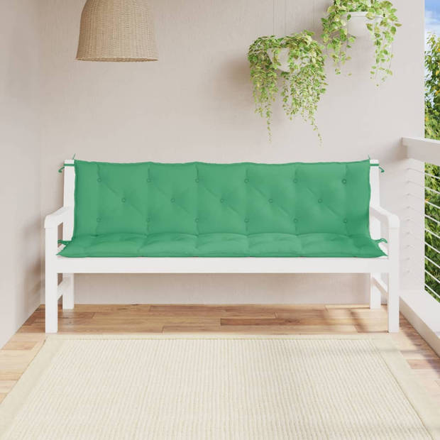 vidaXL Tuinbankkussens 2 st 180x50x7 cm oxford stof groen