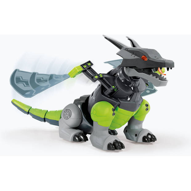 Clementoni robot Mecha Dragon junior 44 cm grijs/groen