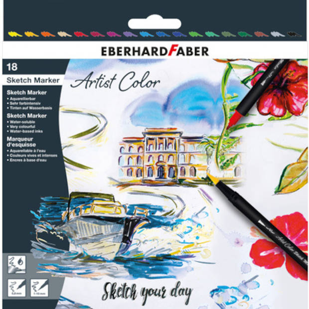Eberhard Faber sketchmarkers Artist Color 0,8 mm 16 cm 18 stuks