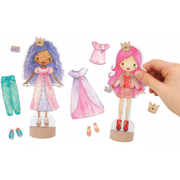 Princess Mimi aankleedpop magnetisch meisjes hout 39-delig