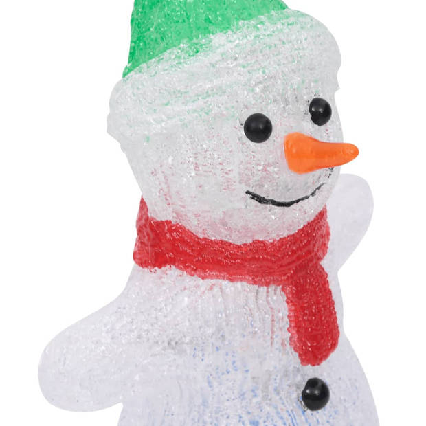 vidaXL Kerstfiguur sneeuwman LED binnen en buiten 30 cm acryl