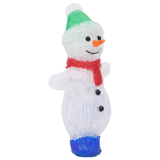 vidaXL Kerstfiguur sneeuwman LED binnen en buiten 30 cm acryl