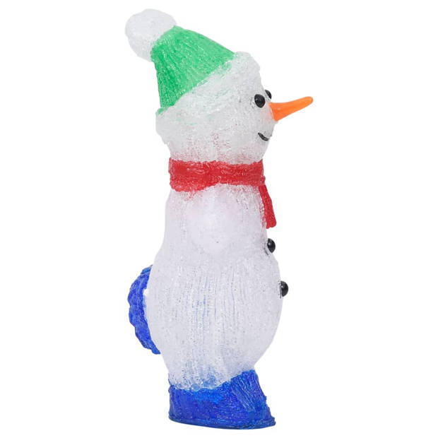 vidaXL Kerstfiguur sneeuwman LED binnen en buiten 30 cm acryl