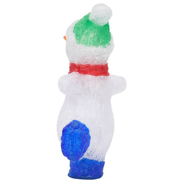 vidaXL Kerstfiguur sneeuwman LED binnen en buiten 30 cm acryl