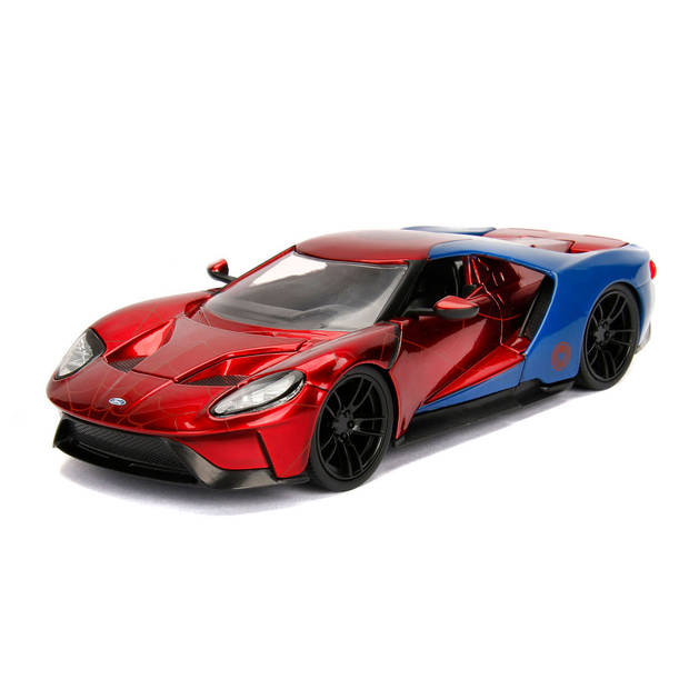 JADA auto Marvel Spider-Man 2017 Ford GT 1:24 die-cast rood