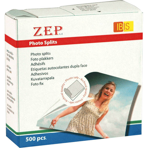 Zep fotoplakkers 13 x 17 mm wit 500 stuks