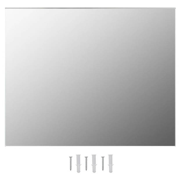 The Living Store Wandspiegel - LED - 70x50 cm - Zilver - 3.000K - 6.000K