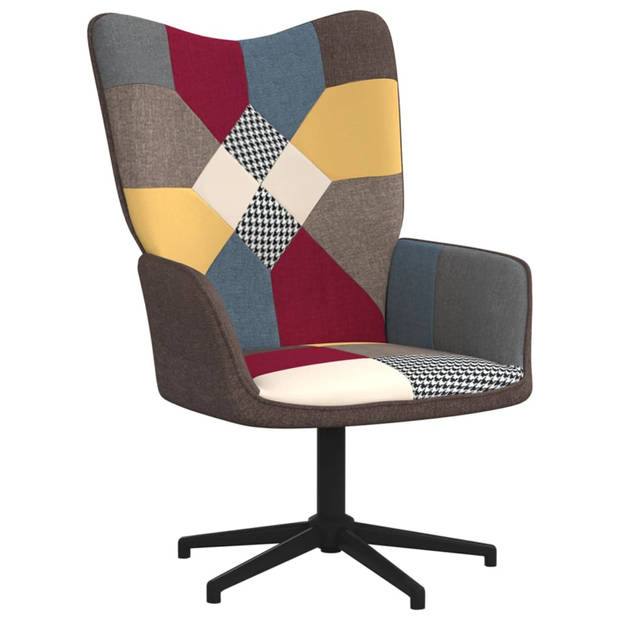 vidaXL Relaxstoel patchwork stof