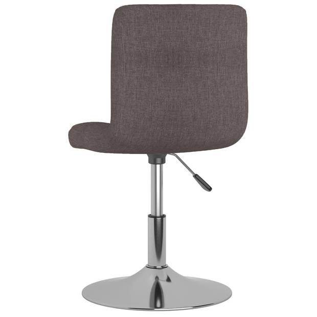 vidaXL Eetkamerstoelen 4 st draaibaar stof taupe