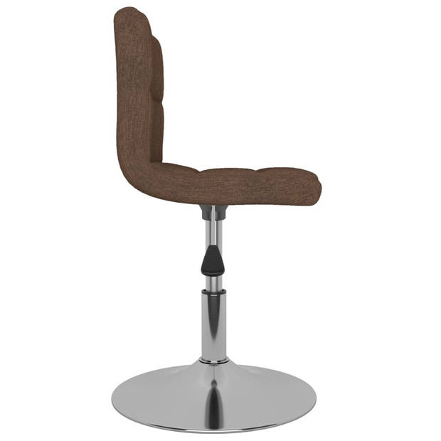 The Living Store Eetkamerstoelen - Bruin - 40 x 43 x (71-85.5) cm - Draaibaar