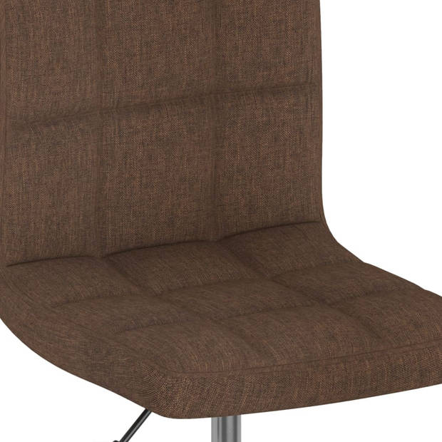 The Living Store Eetkamerstoelen - Bruin - 40 x 43 x (71-85.5) cm - Draaibaar