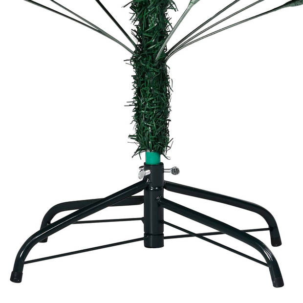 vidaXL Kunstkerstboom met verlichting en kerstballen 210 cm PVC groen