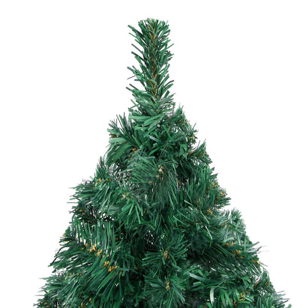 vidaXL Kunstkerstboom met dikke takken 210 cm PVC groen
