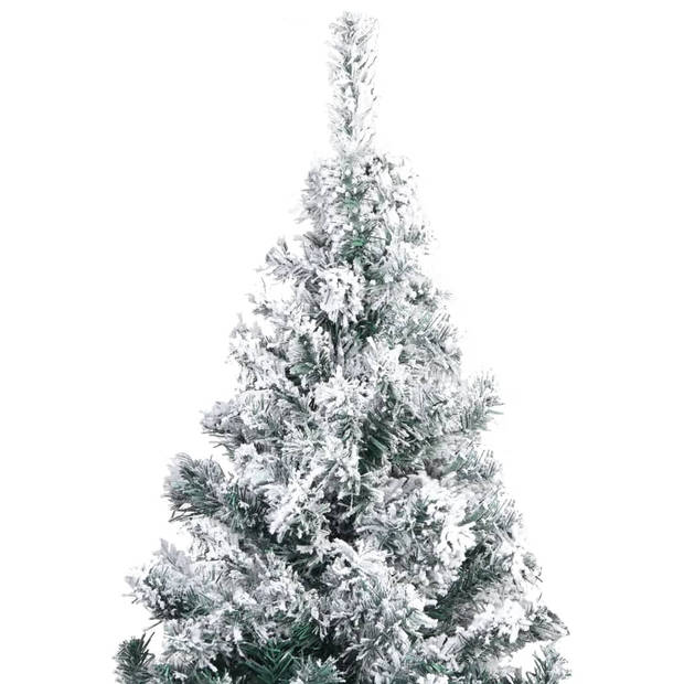 vidaXL Kunstkerstboom met sneeuwvlokken 300 cm PVC groen