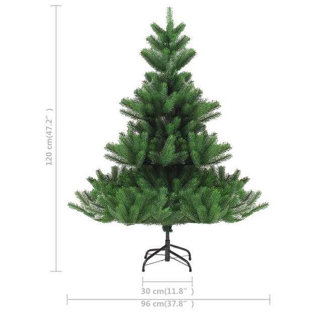 The Living Store Kerstboom Nordmann 120cm - PE - staal - symmetrische vorm