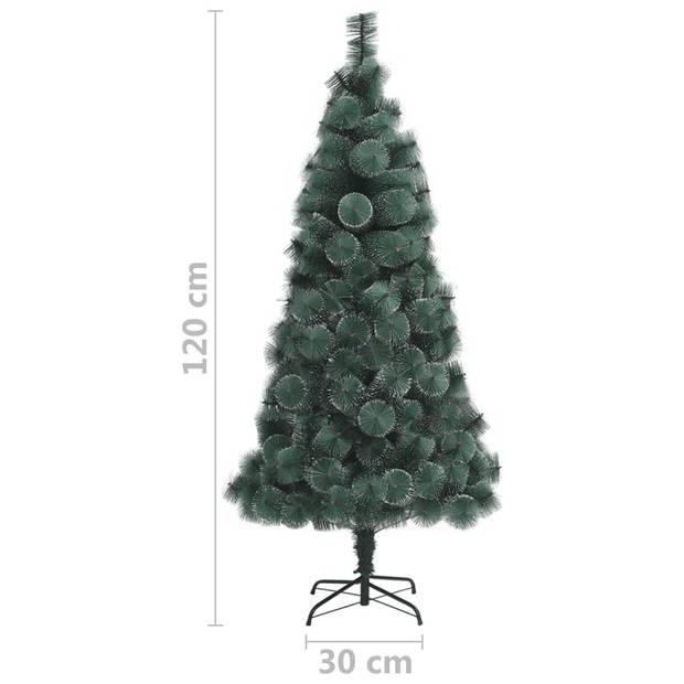 vidaXL Kunstkerstboom met standaard 120 cm PET groen