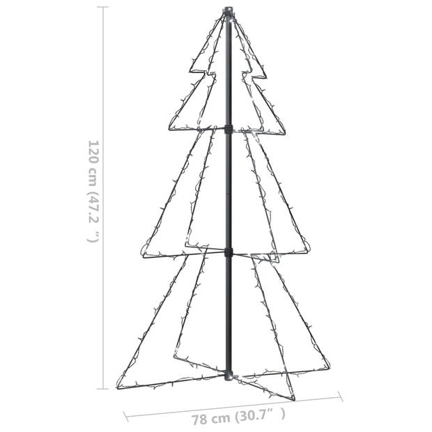 vidaXL Kegelkerstboom 160 LED's binnen en buiten 78x120 cm