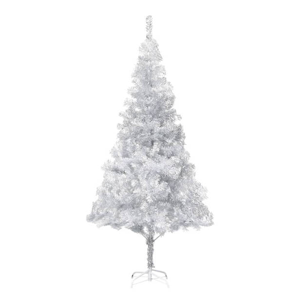 The Living Store Kunstkerstboom Silver 180 cm - LED-verlichting - Inclusief piek en kerstballen