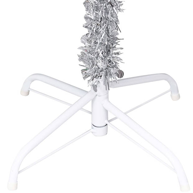 The Living Store Kunstkerstboom Silver 180 cm - LED-verlichting - Inclusief piek en kerstballen