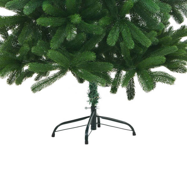 vidaXL Kunstkerstboom met verlichting en kerstballen 210 cm groen