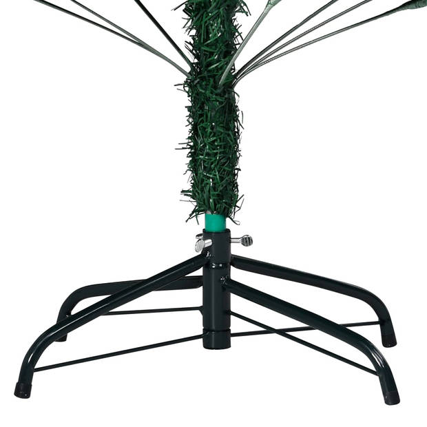 vidaXL Kunstkerstboom met verlichting en kerstballen 180 cm PVC groen