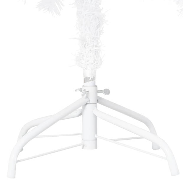 vidaXL Kunstkerstboom met verlichting en kerstballen 180 cm PVC wit