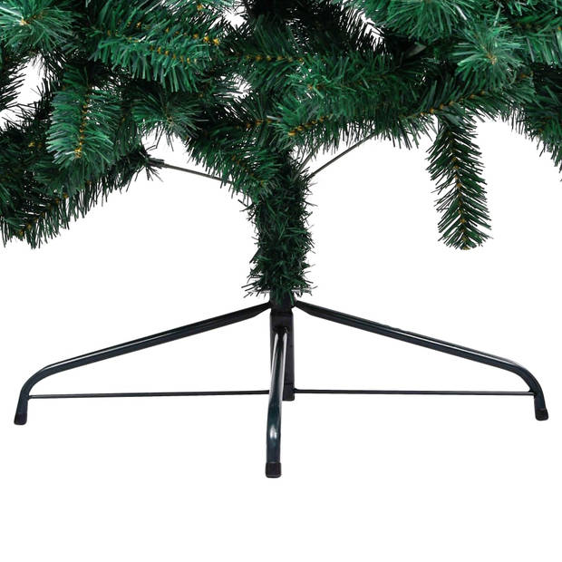 The Living Store Kunstkerstboom - Halve boom - 150 cm - PVC - Groen