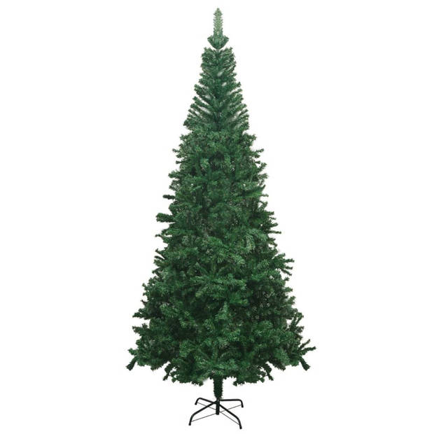 vidaXL Kunstkerstboom met verlichting en kerstballen L 240 cm groen