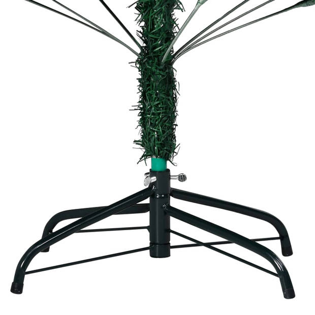 vidaXL Kunstkerstboom met verlichting en kerstballen 150 cm PVC groen