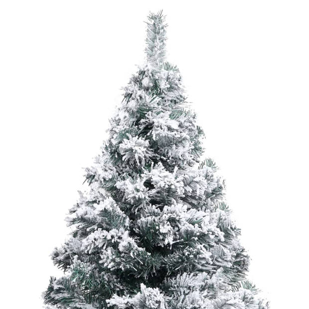 The Living Store Kunstkerstboom - PVC - 150 cm - Met witte sneeuw - 680 takken