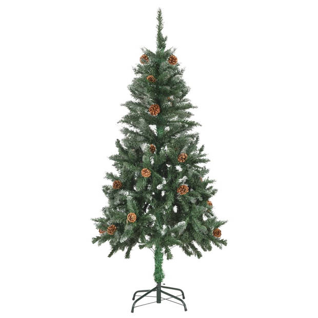 vidaXL Kunstkerstboom met verlichting kerstballen dennenappels 180 c5