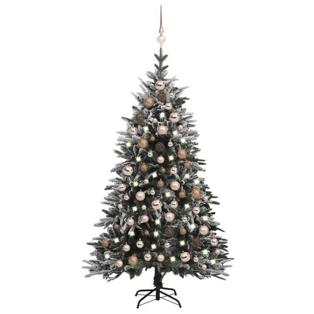 VidaXL Kunstkerstboom Met LED's, Kerstballen En Sneeuw 150 Cm PVC PE ...