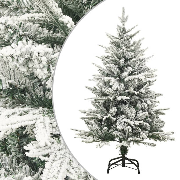 The Living Store Kunstkerstboom Snowy - 120 cm - PVC/PE - Groen - Met Standaard