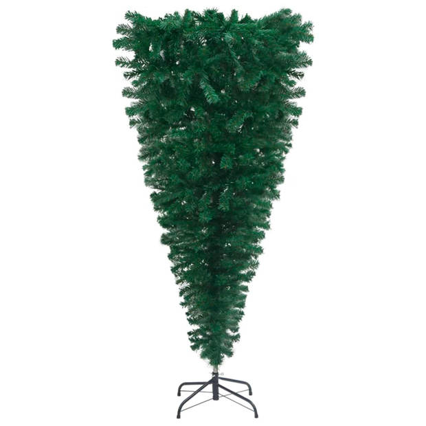 The Living Store omgekeerde kerstboom - groen PVC - 120 cm hoog - verstelbare takken - stalen standaard - 230 takken -