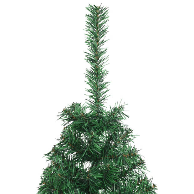 vidaXL Kunstkerstboom met standaard half 120 cm PVC groen