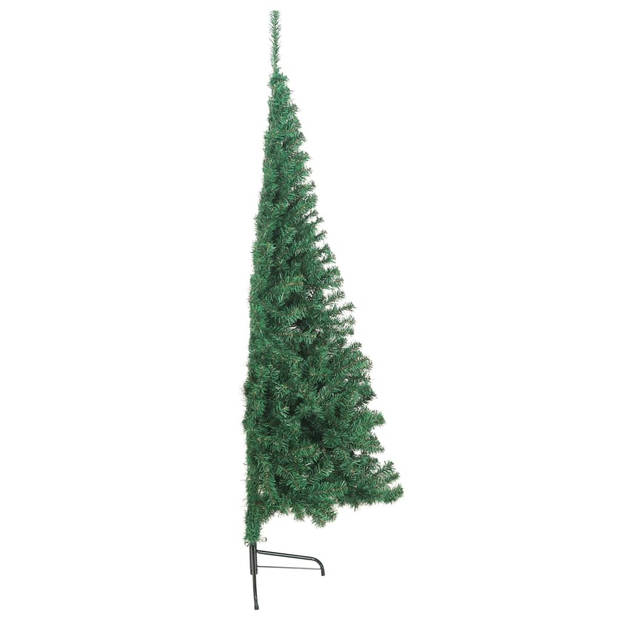 vidaXL Kunstkerstboom met standaard half 180 cm PVC groen