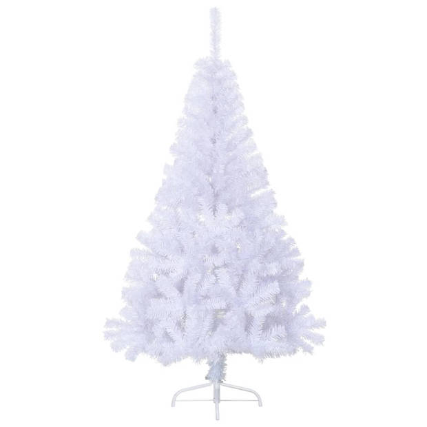 vidaXL Kunstkerstboom met standaard half 120 cm PVC wit