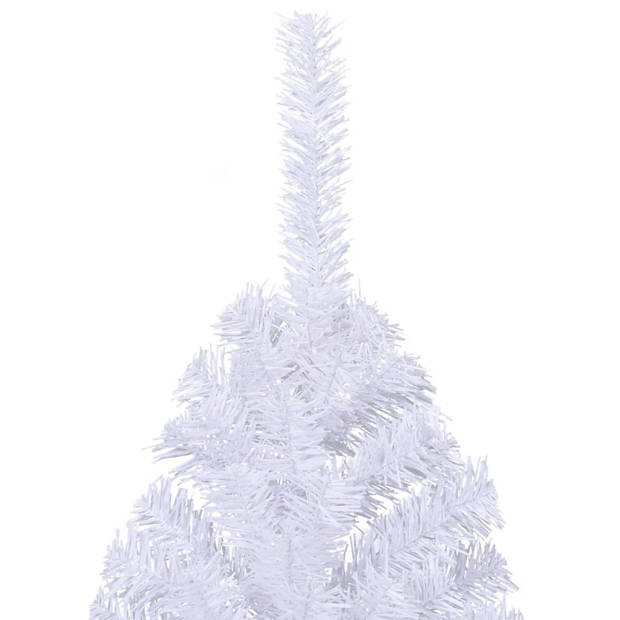 vidaXL Kunstkerstboom met standaard half 210 cm PVC groen