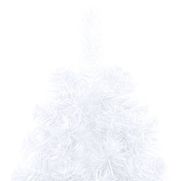 The Living Store Halve Kunstkerstboom - PVC - 68cm x 120cm - Wit