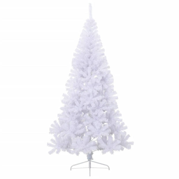 vidaXL Kunstkerstboom met standaard half 210 cm PVC groen