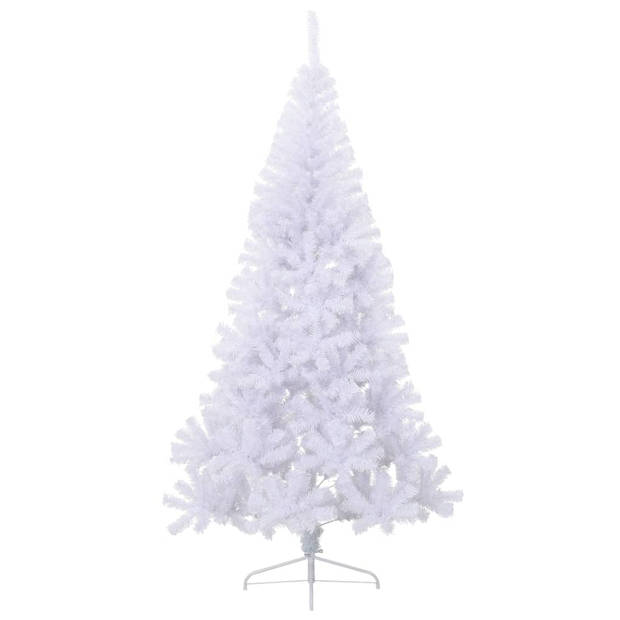 vidaXL Kunstkerstboom met standaard half 180 cm PVC wit