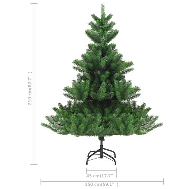 The Living Store Nordmann Kunstkerstboom - 210 cm - PE/staal