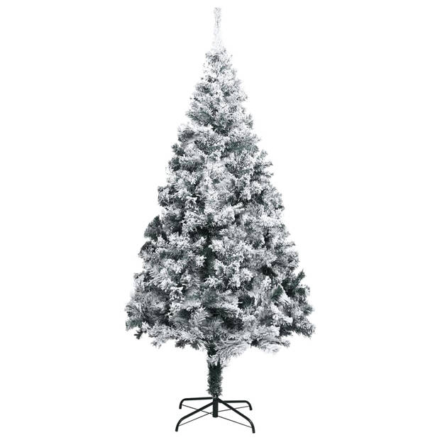 vidaXL Kunstkerstboom met sneeuw PVC 400 cm groen